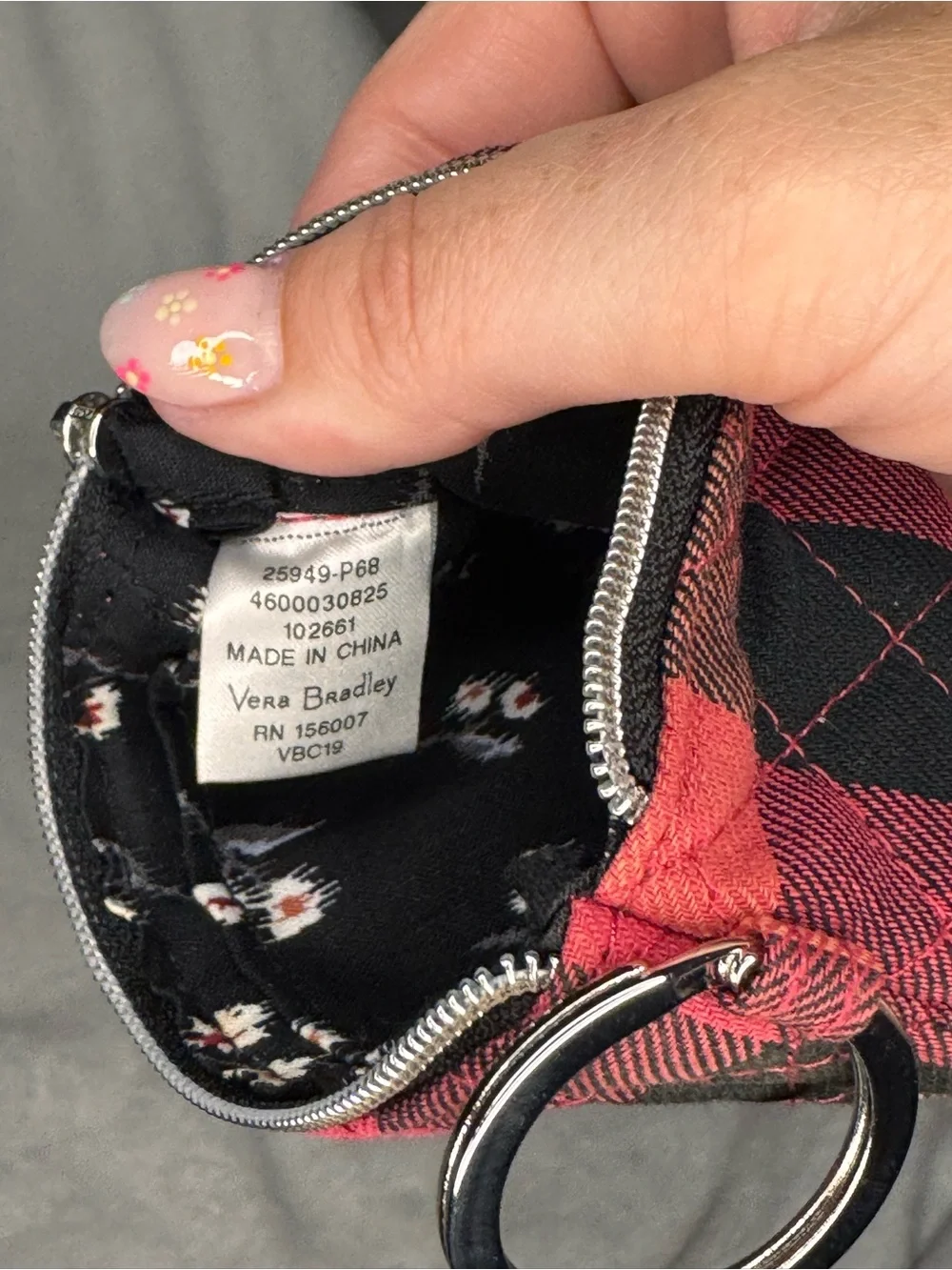 Vera Bradley Plaid Change Purse